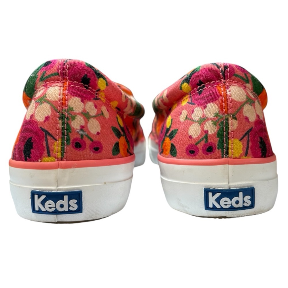 Keds X Rifle Paper Co. Anchor Slip On Vintage Blossom Pink Sneaker Women Size 9 - Picture 10 of 11